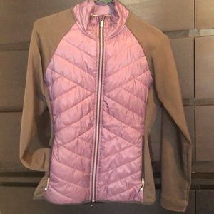Smartwool insulated mid layer- purple and charcoal - M